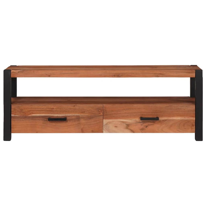 TV-skab med skuffe Brun 110 x 30 x 40 cm Massivt akacietræ