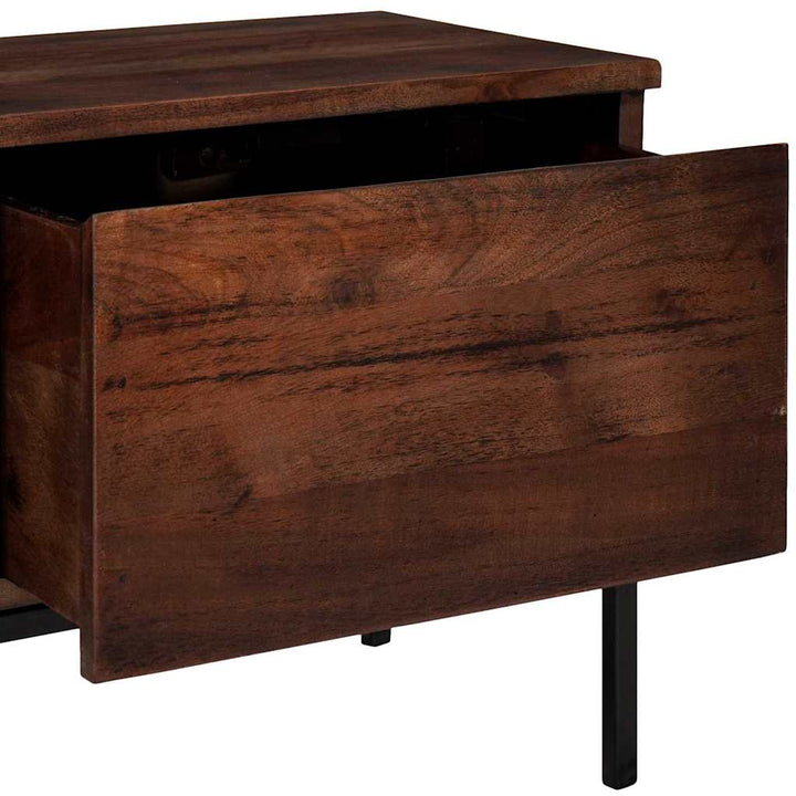 TV-skab honningfarvet 110 x 30 x 36 cm Massivt akacietræ