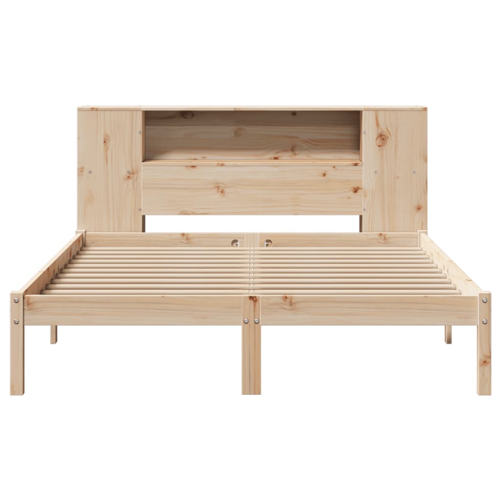 seng med reol uden madras 160x200 cm massivt fyrretræ