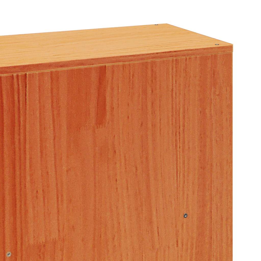 seng med reol uden madras 200x200cm massivt fyrretræ gyldenbrun