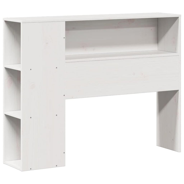 seng med reol uden madras 75x190 cm massivt fyrretræ hvid