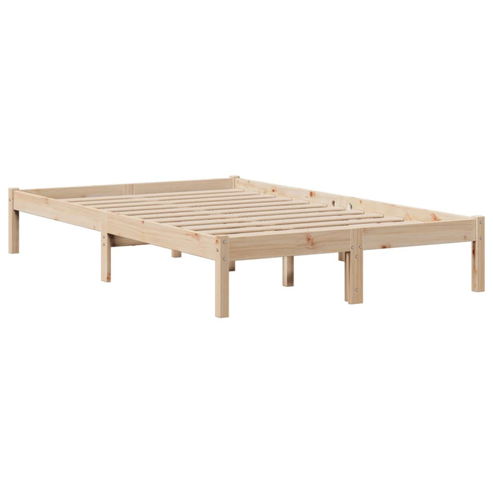 seng med reol uden madras 135x190 cm massivt fyrretræ
