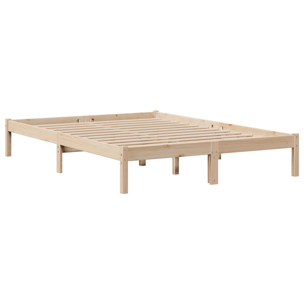 seng med reol uden madras 140x200 cm massivt fyrretræ