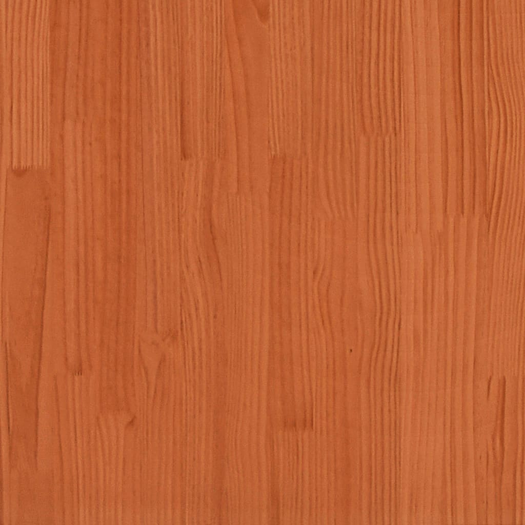 seng med reol uden madras 140x190cm massivt fyrretræ gyldenbrun