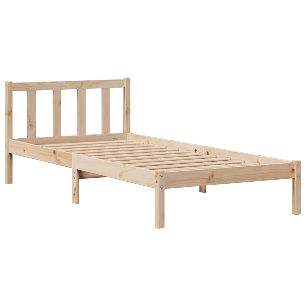 seng med reol uden madras 100x200 cm massivt fyrretræ