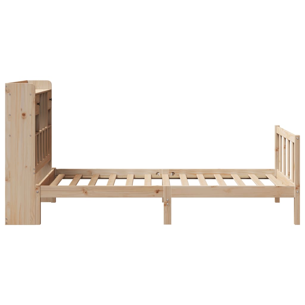 seng med reol uden madras 100x200 cm massivt fyrretræ