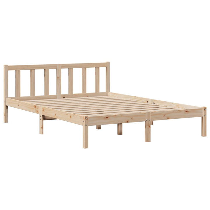 seng med reol uden madras 140x200 cm massivt fyrretræ