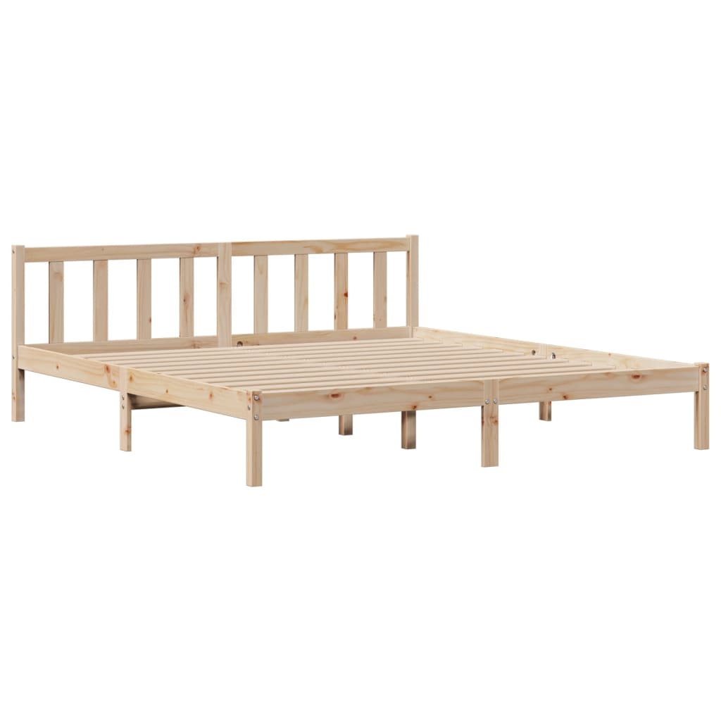 seng med reol uden madras 180x200 cm massivt fyrretræ