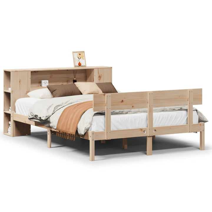seng med reol uden madras 160x200 cm massivt fyrretræ