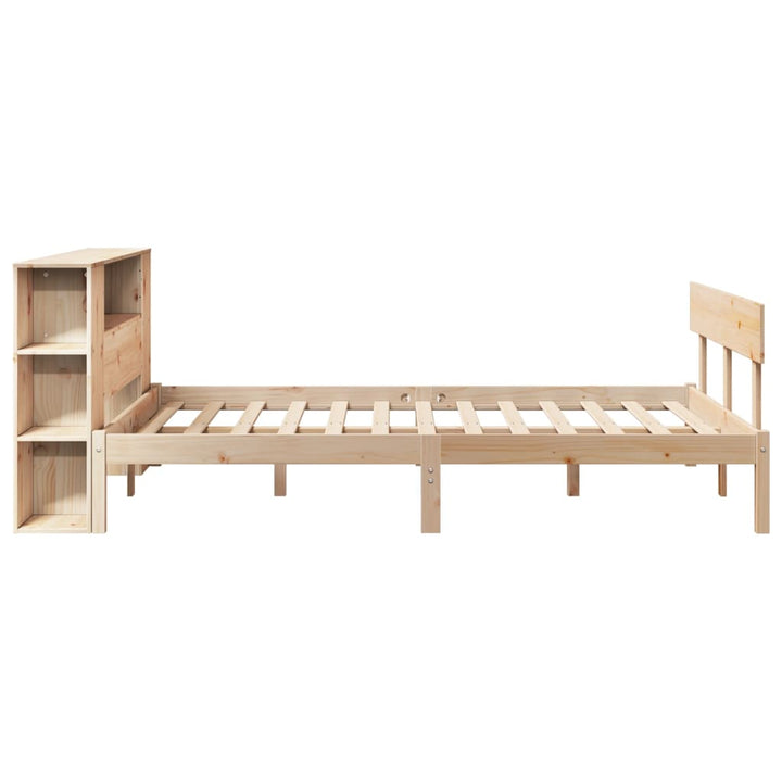 seng med reol uden madras 160x200 cm massivt fyrretræ