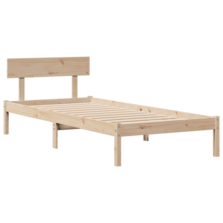 seng med reol uden madras 90x200 cm massivt fyrretræ