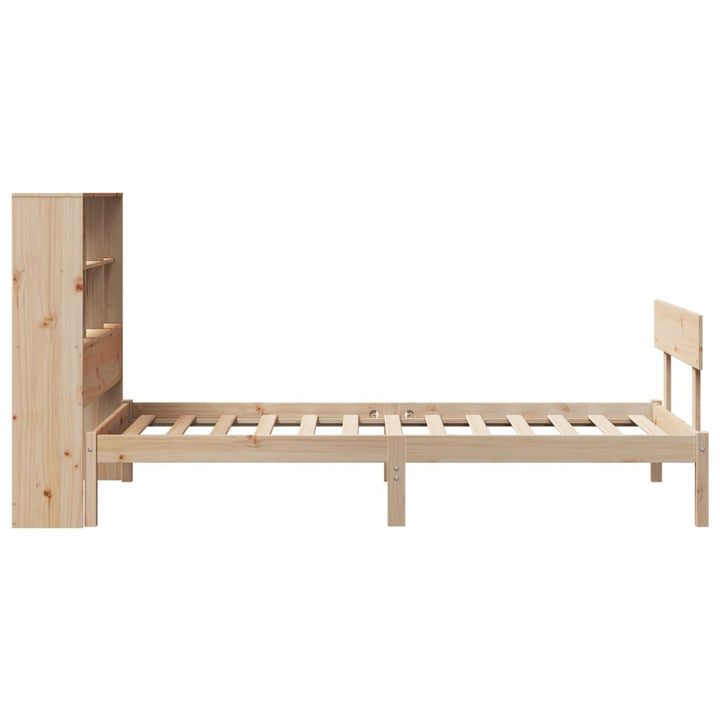 seng med reol uden madras 90x200 cm massivt fyrretræ