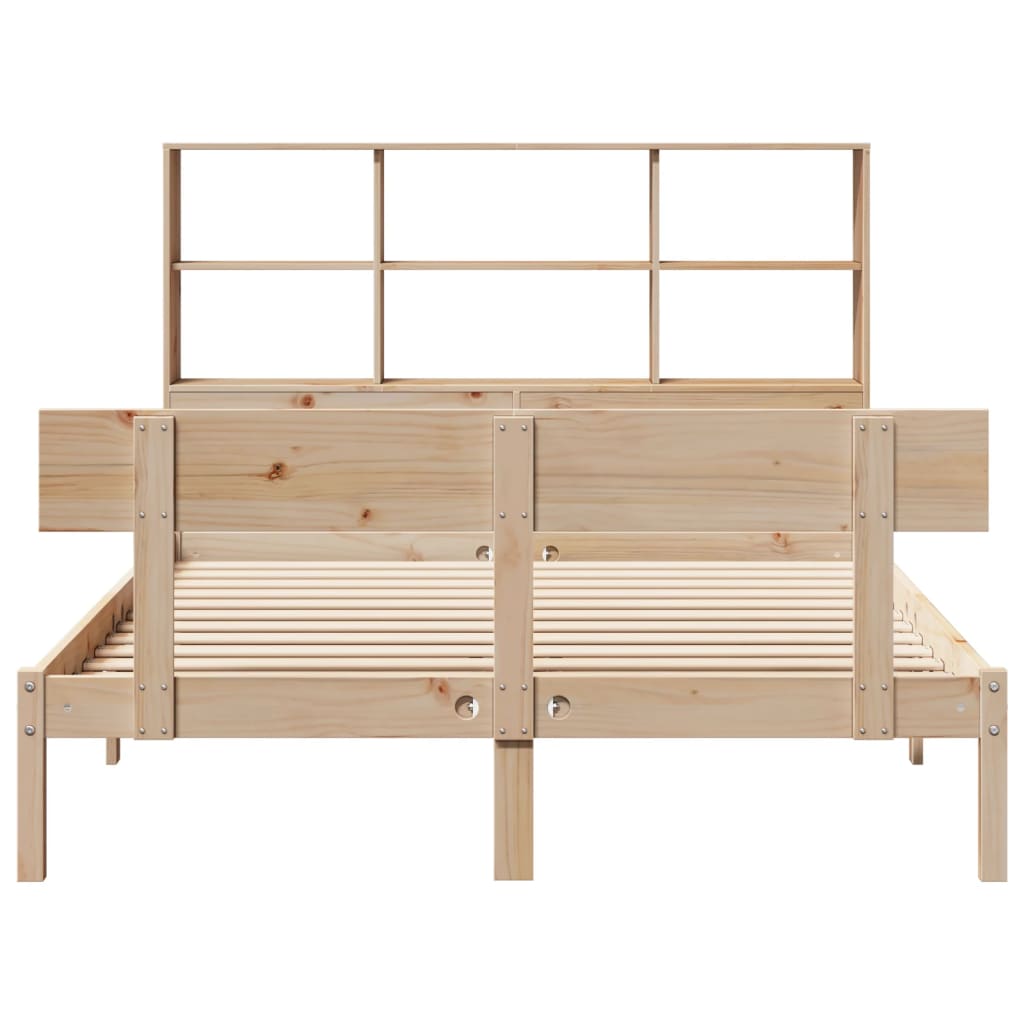 seng med reol uden madras 160x200 cm massivt fyrretræ