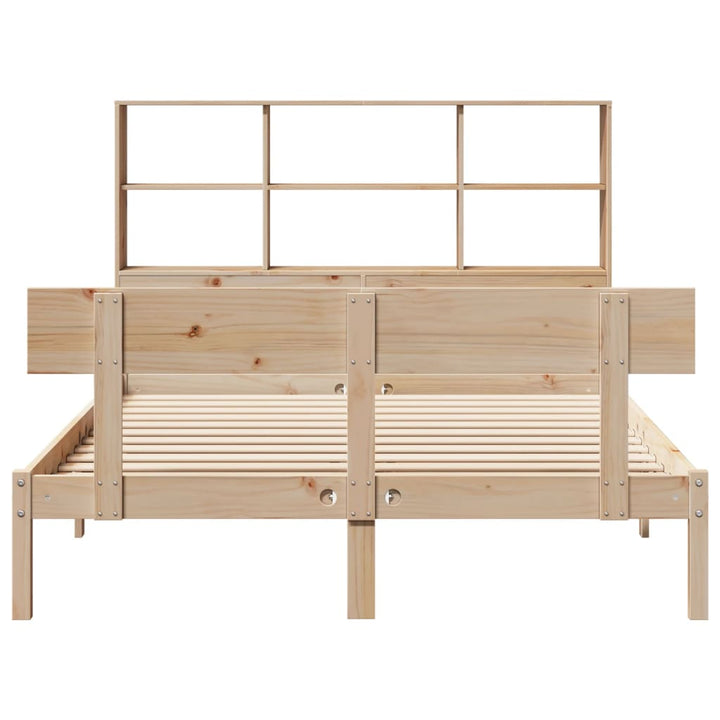seng med reol uden madras 160x200 cm massivt fyrretræ
