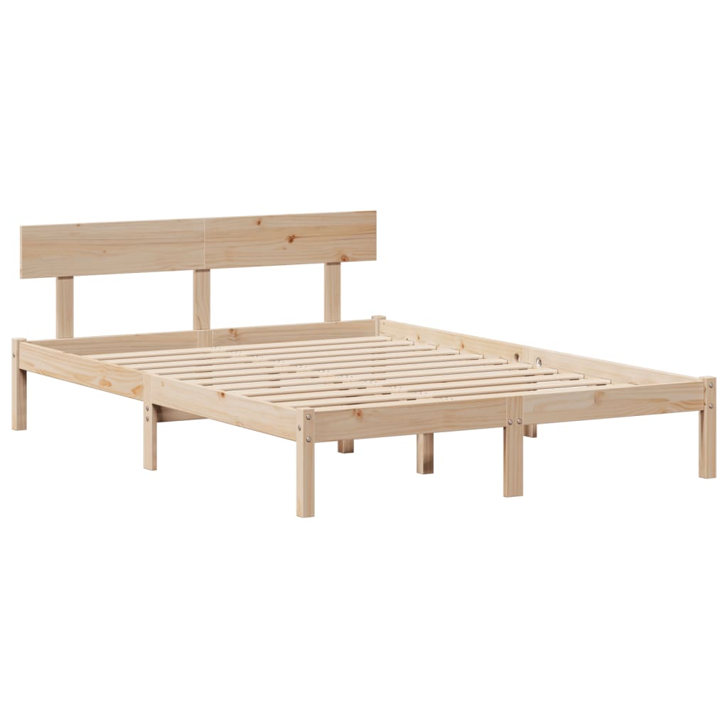 seng med reol uden madras 160x200 cm massivt fyrretræ