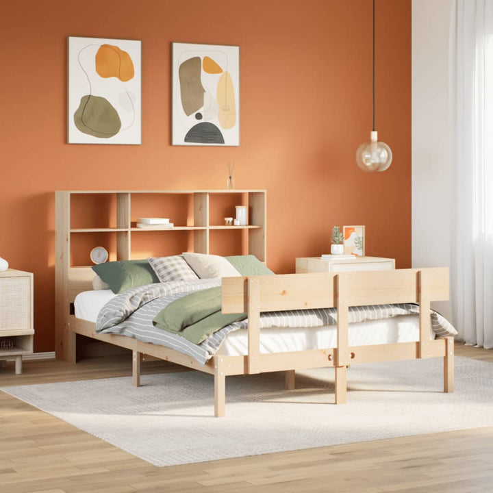 seng med reol uden madras 160x200 cm massivt fyrretræ