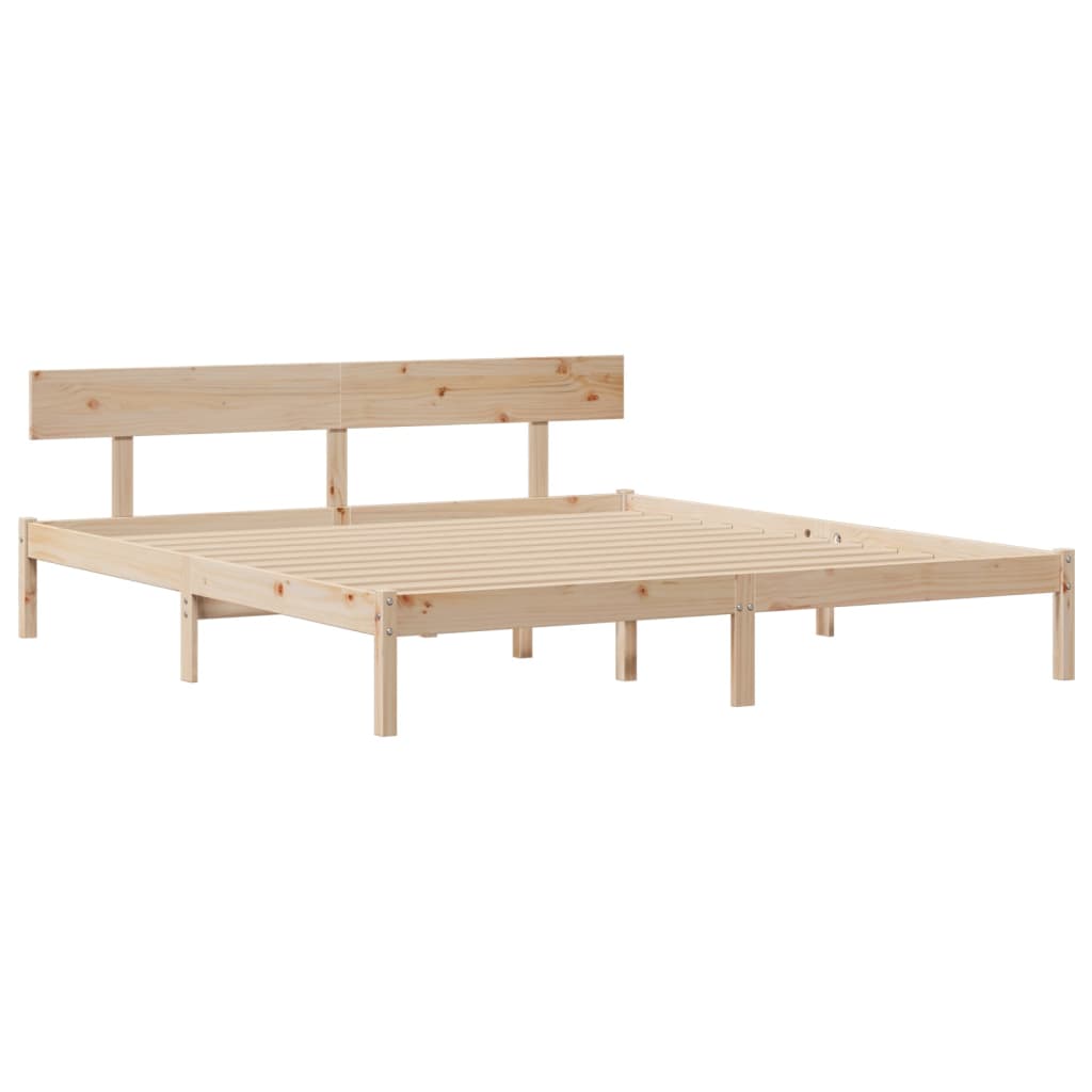 seng med reol uden madras 180x200 cm massivt fyrretræ