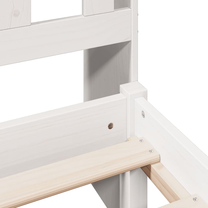 seng med reol uden madras 180x200 cm massivt fyrretræ hvid