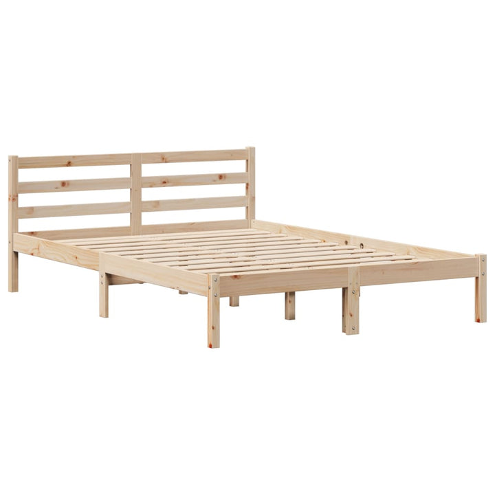 seng med reol uden madras 135x190 cm massivt fyrretræ