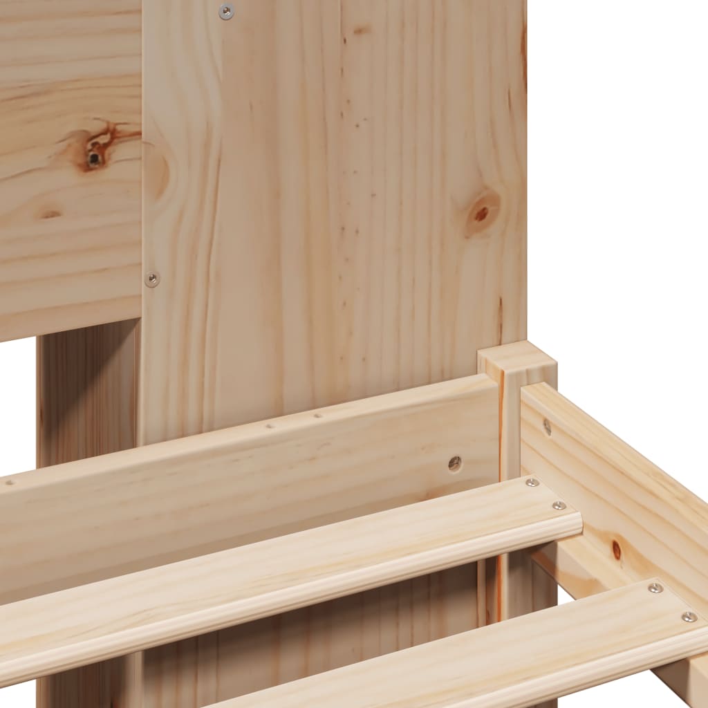 seng med reol uden madras 150x200 cm massivt fyrretræ