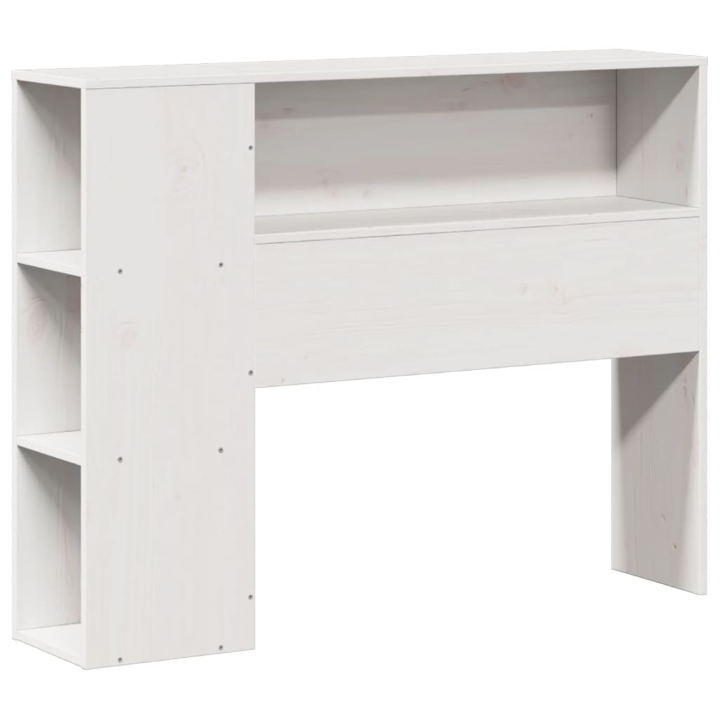 seng med reol uden madras 75x190 cm massivt fyrretræ hvid