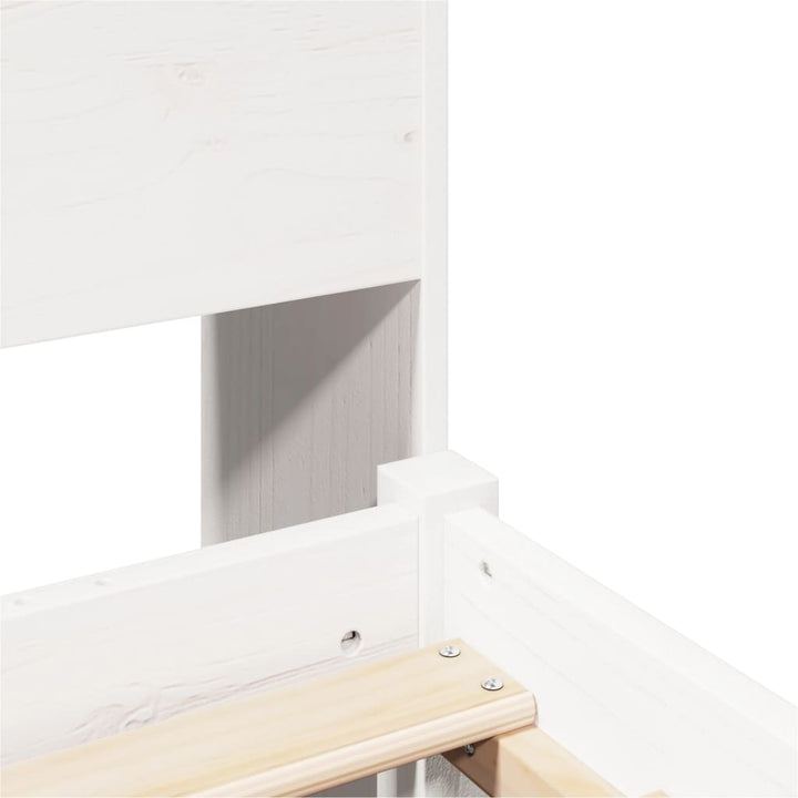 seng med reol uden madras 180x200 cm massivt fyrretræ hvid