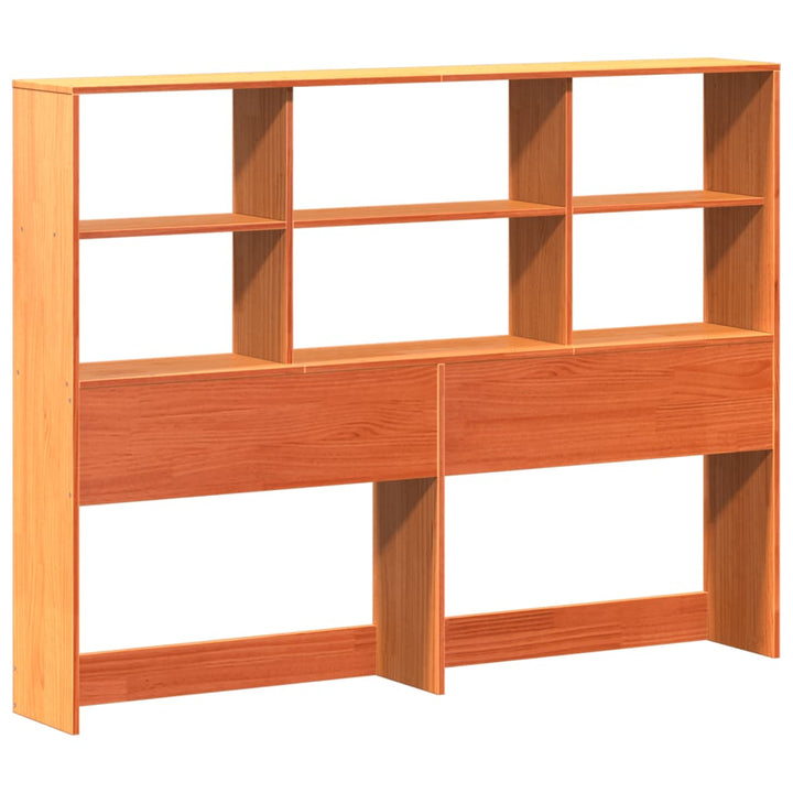 seng med reol uden madras 140x190 cm massivt træ gyldenbrun