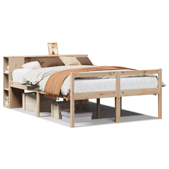 seng med reol uden madras 160x200 cm massivt fyrretræ