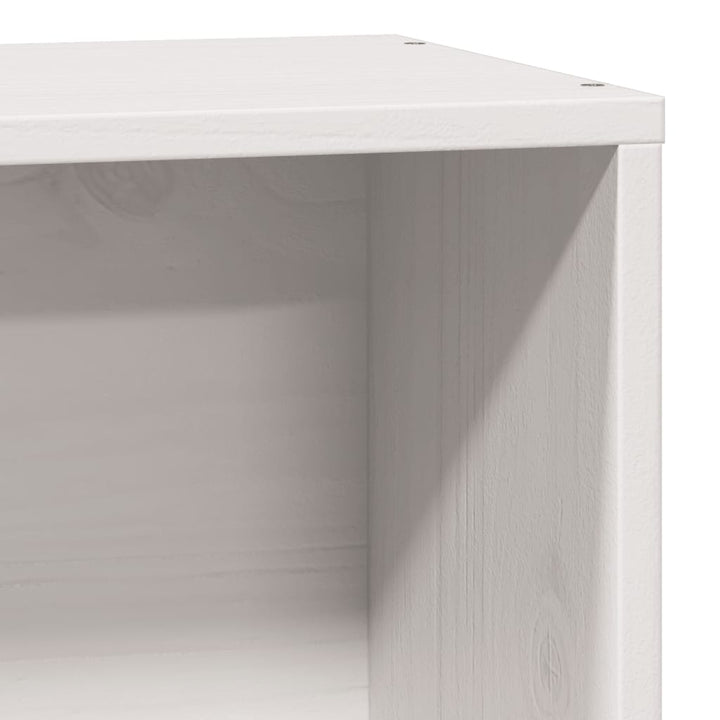 seng med reol uden madras 75x190 cm massivt fyrretræ hvid