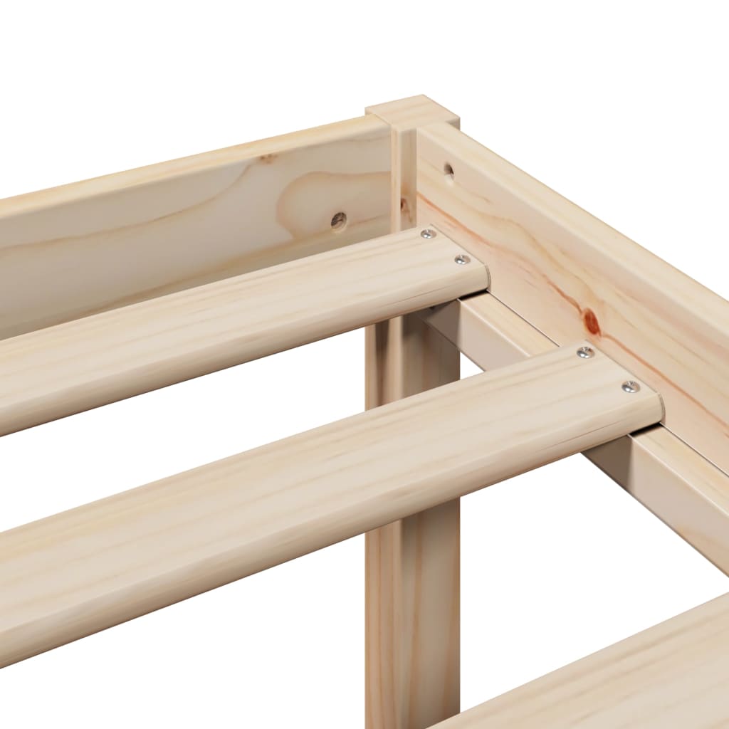 seng med reol uden madras 90x190 cm massivt fyrretræ