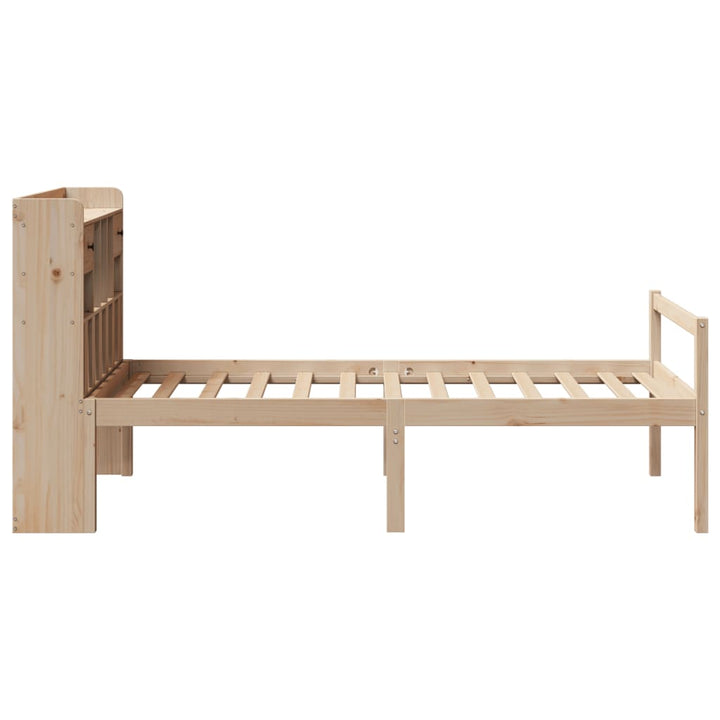 seng med reol uden madras 75x190 cm massivt fyrretræ