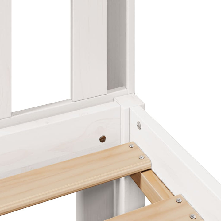 seng med reol uden madras 180x200 cm massivt fyrretræ hvid