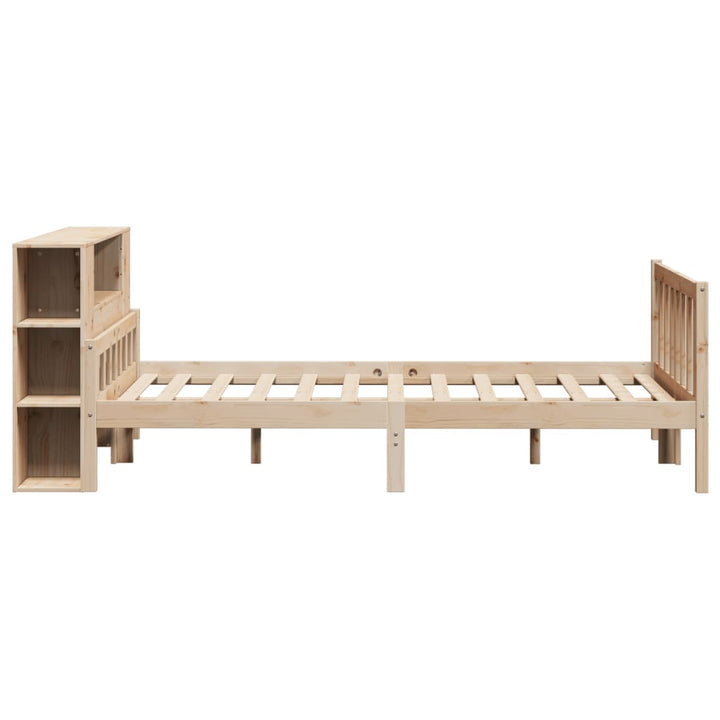 seng med reol uden madras 160x200 cm massivt fyrretræ