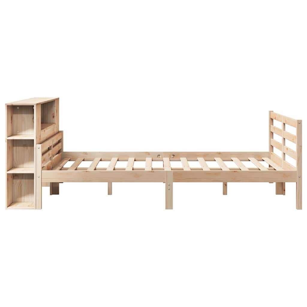 seng med reol uden madras 160x200 cm massivt fyrretræ