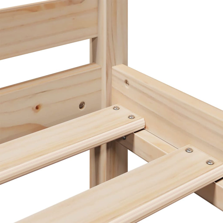 seng med reol uden madras 90x200 cm massivt fyrretræ