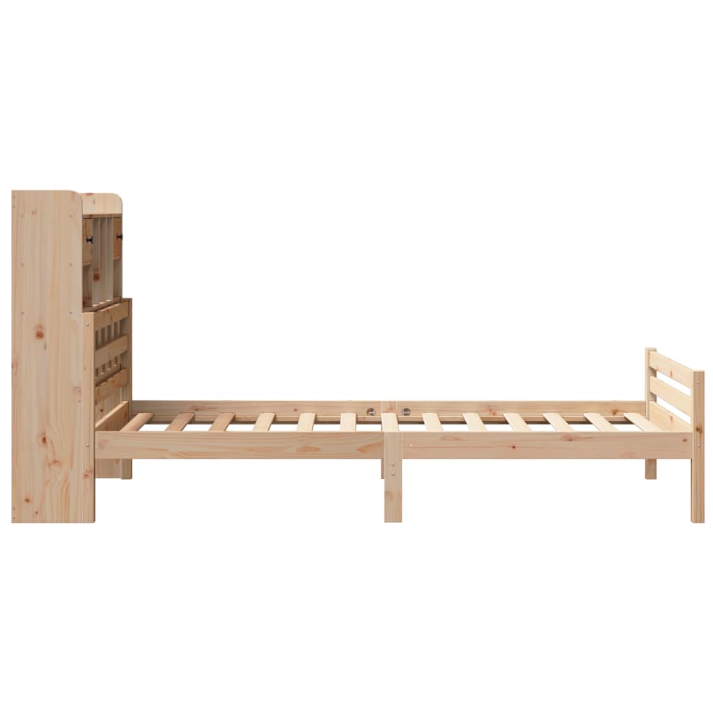 seng med reol uden madras 100x200 cm massivt fyrretræ