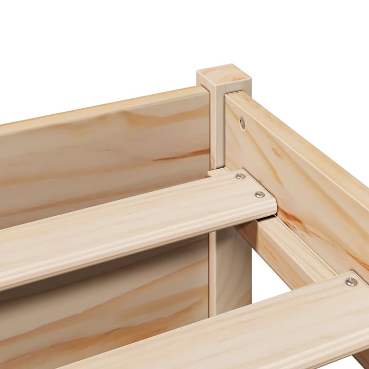 seng med reol uden madras 180x200 cm massivt fyrretræ