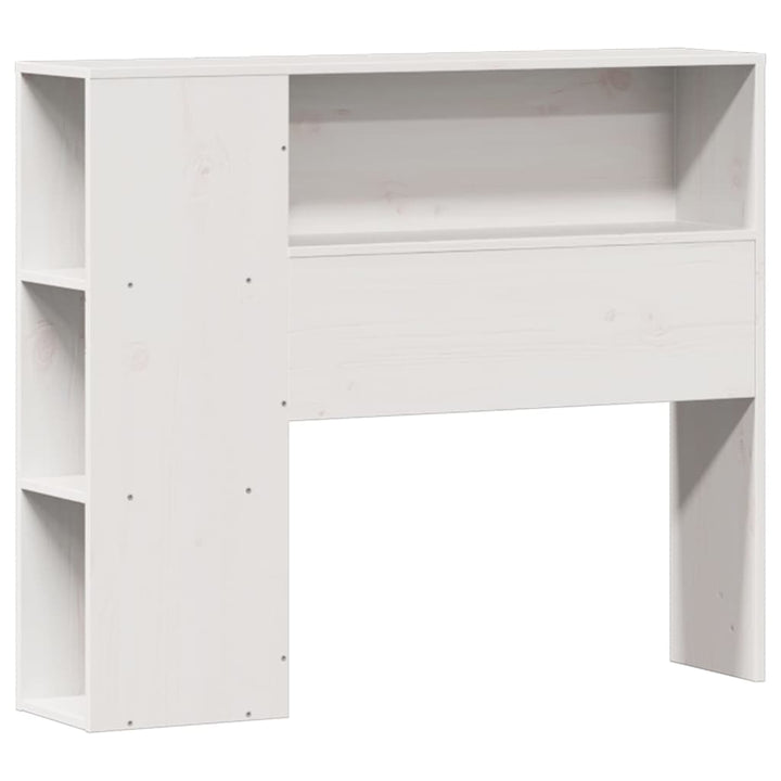 seng med reol uden madras 75x190 cm massivt fyrretræ hvid