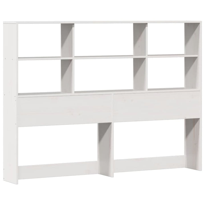 seng med reol uden madras 140x190 cm massivt fyrretræ hvid