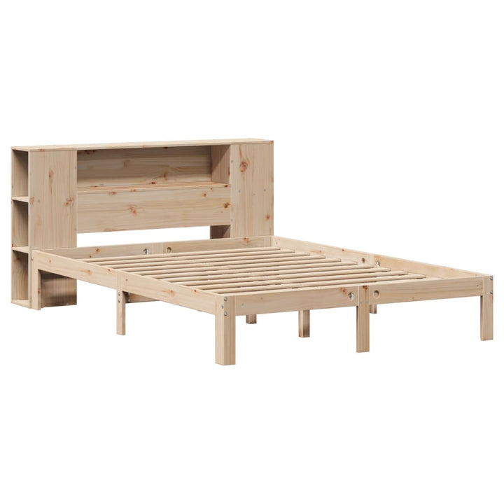seng med reol uden madras 160x200 cm massivt fyrretræ
