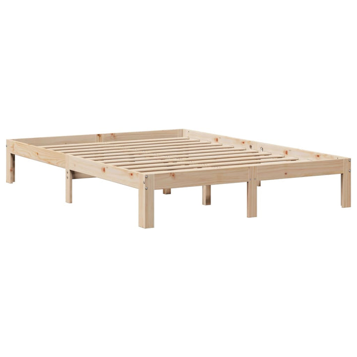 seng med reol uden madras 160x200 cm massivt fyrretræ
