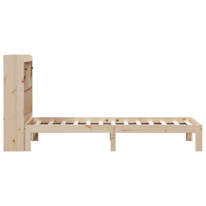 seng med reol uden madras 100x200 cm massivt fyrretræ