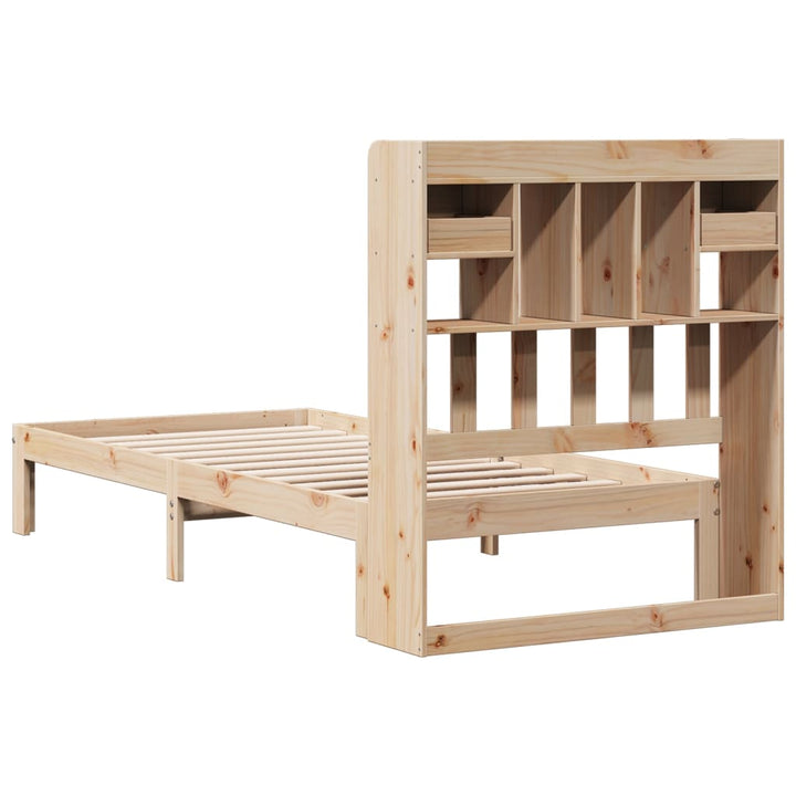 seng med reol uden madras 100x200 cm massivt fyrretræ