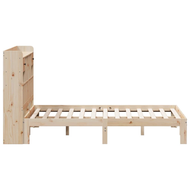 seng med reol uden madras 140x200 cm massivt fyrretræ