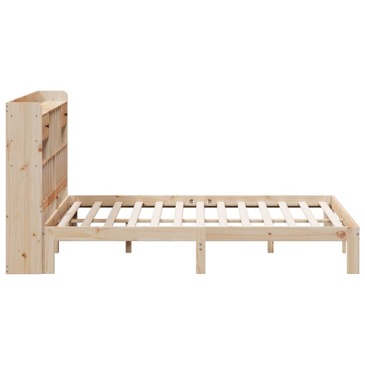 seng med reol uden madras 180x200 cm massivt fyrretræ