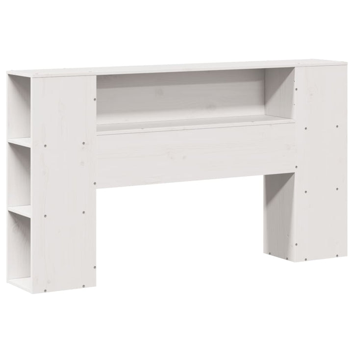 seng med reol uden madras 140x190 cm massivt fyrretræ hvid