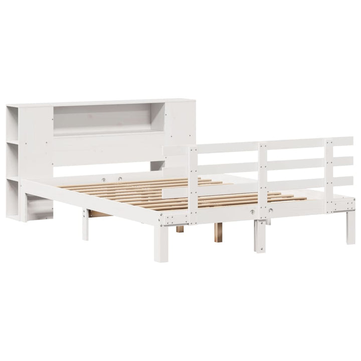 reolseng uden madras hvid 160x200 cm massivt træ fyrretræ