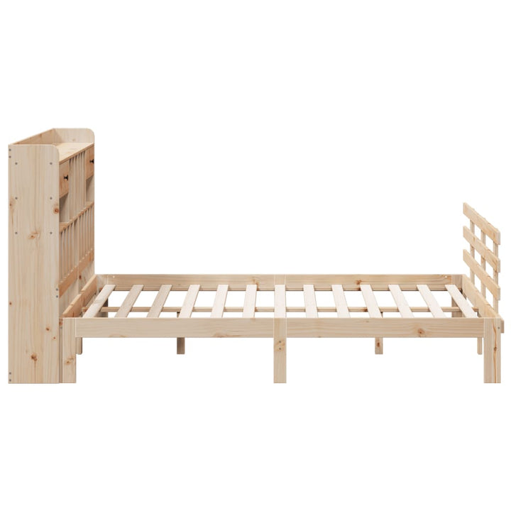 seng med reol uden madras 180x200 cm massivt fyrretræ