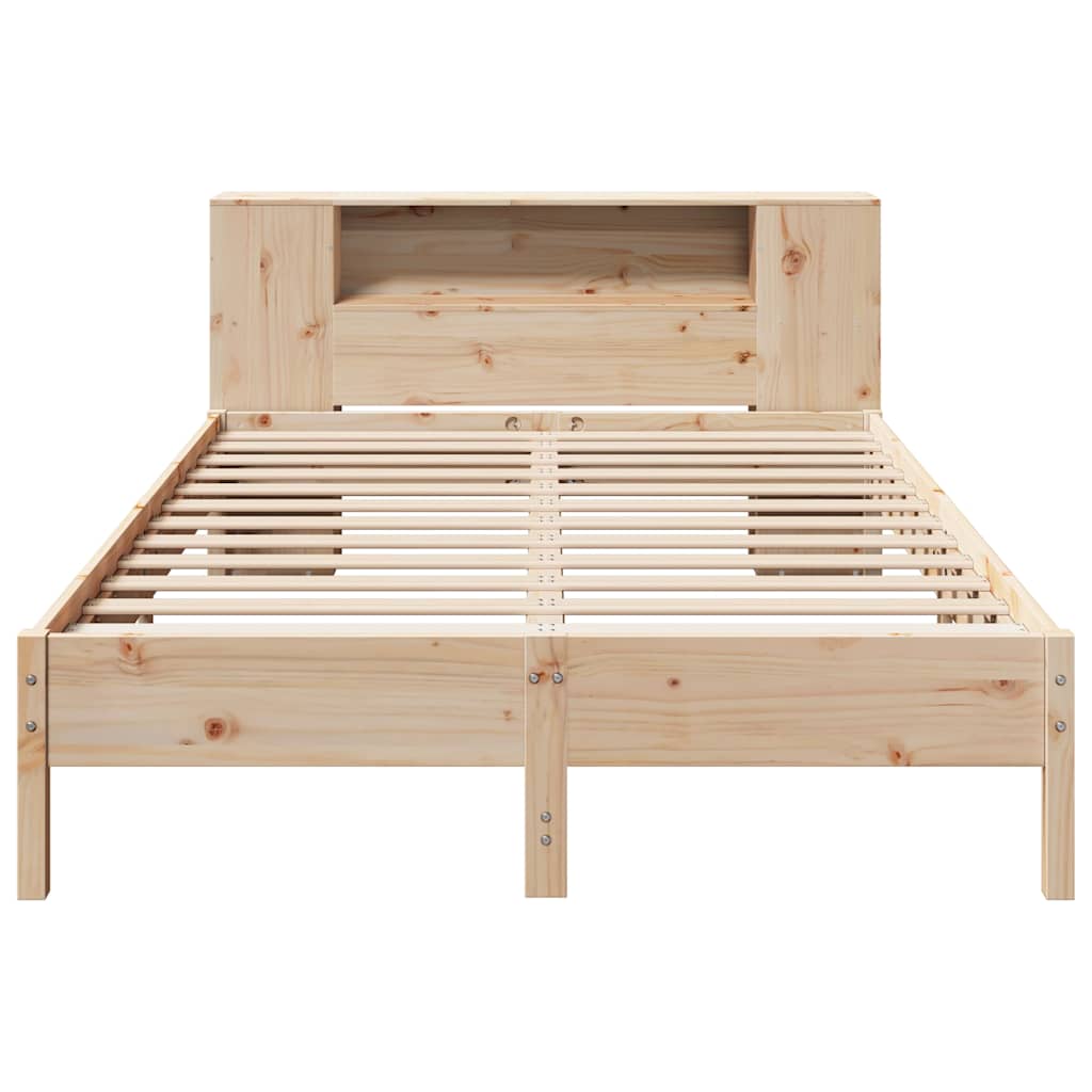 seng med reol uden madras 135x190 cm massivt fyrretræ