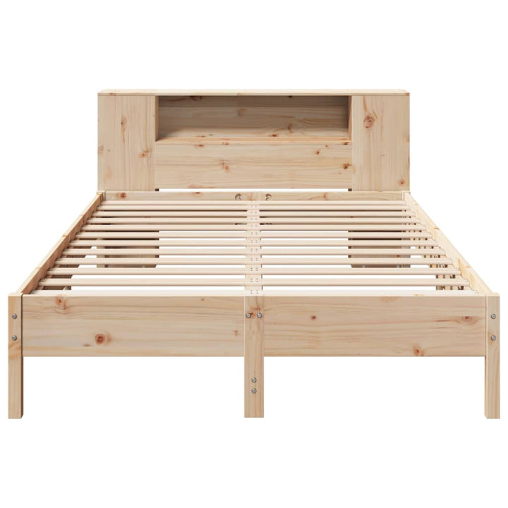 seng med reol uden madras 135x190 cm massivt fyrretræ